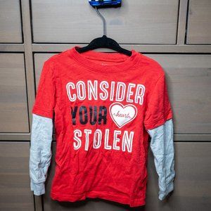 Carter's "Consider Your Heart Stolen" Long Sleeve Graphic Tee